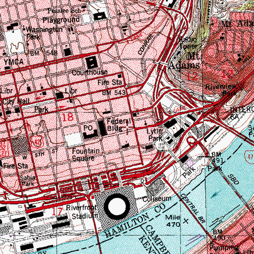 Topographic Map of Wesley Chapel Methodist Church, OH