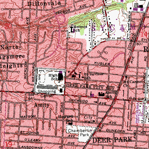 Topographic Map of Saint Savior Catholic Church, OH