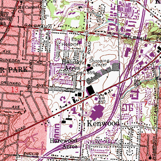 Topographic Map of Good Shepherd Lutheran Church, OH