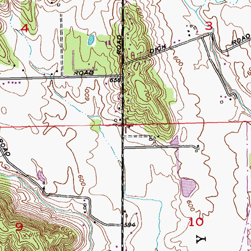 Topographic Map of Edgewood School (historical), OH