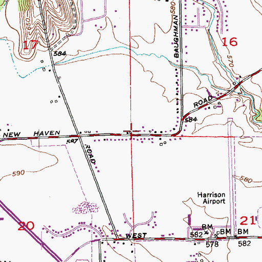 Topographic Map of Arnold School (historical), OH