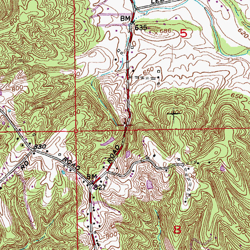 Topographic Map of Biddinger School (historical), OH