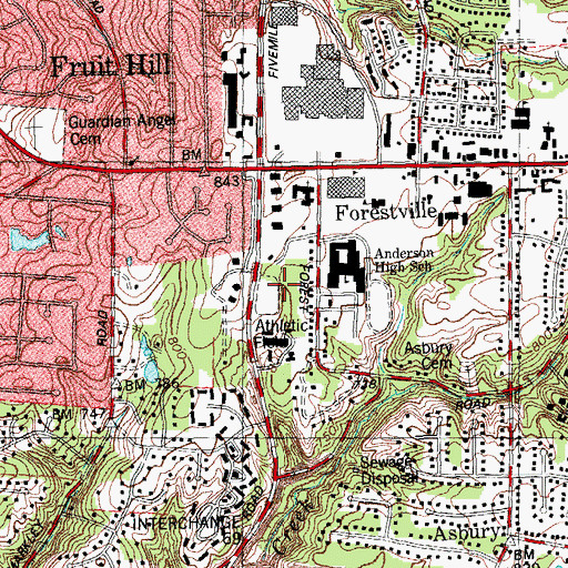 Topographic Map of Alp Memorial Park, OH