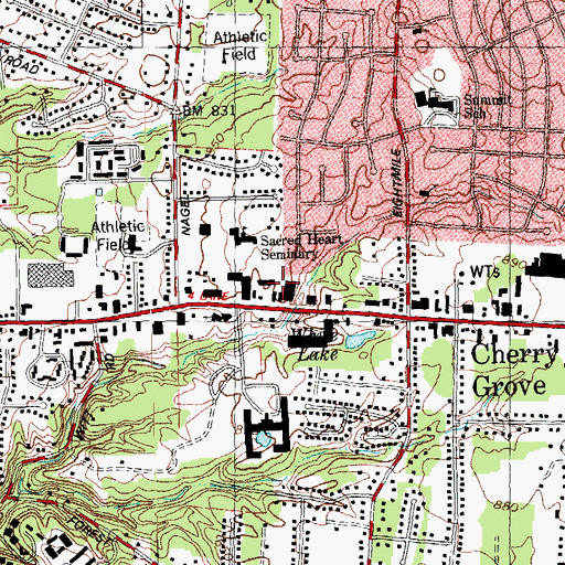 Topographic Map of Anderson Office Park, OH