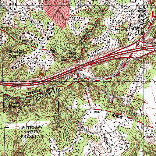 Topographic Map of Fivemile School (historical), OH