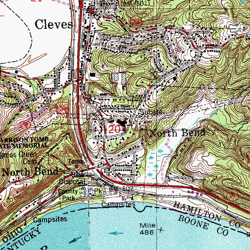 Topographic Map of Taylor High School, OH