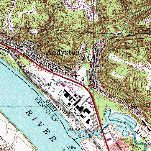 Topographic Map of Meredith Hitchens Elementary School, OH