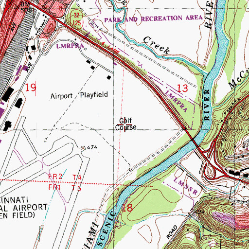 Topographic Map of Reeves Golf Course, OH