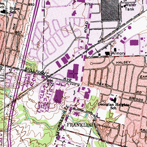 Topographic Map of Westview Center Shopping Center, OH