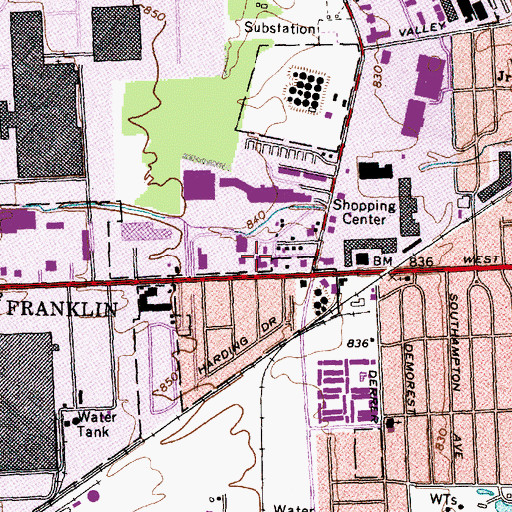 Topographic Map of Consumer Square West Shopping Center, OH
