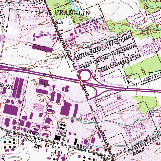 Topographic Map of Interchange 94, OH