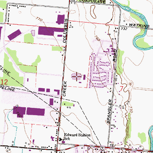 Topographic Map of Southeast Career Center, OH