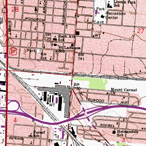 Topographic Map of Steelton, OH