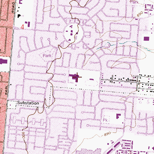 Topographic Map of Northland High School, OH