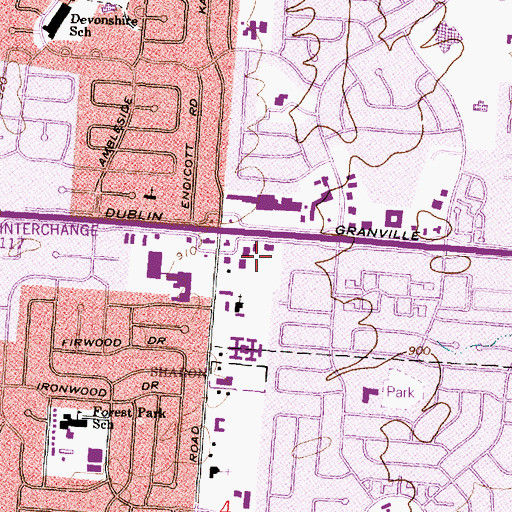 Topographic Map of Karl Court Shopping Center, OH