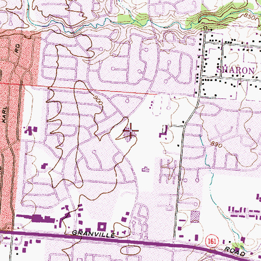 Topographic Map of Beechcroft Junior-Senior High School, OH