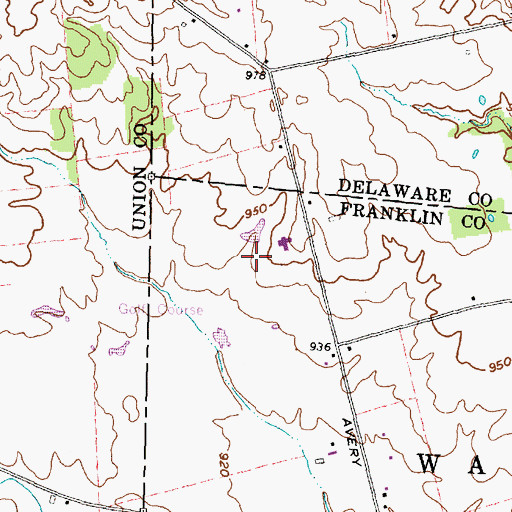 Topographic Map of Rivieria Country Club, OH