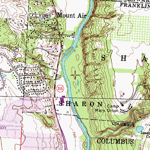 Topographic Map of High Banks Metropolitan Park, OH