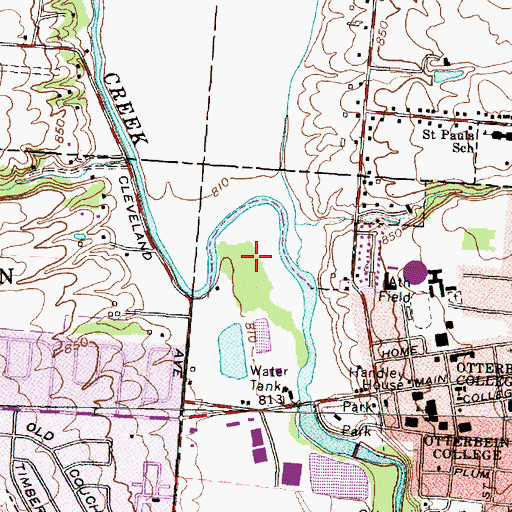 Topographic Map of Heritage Park, OH