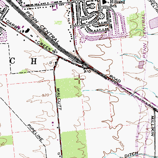 Topographic Map of Scioto Industrial Park, OH