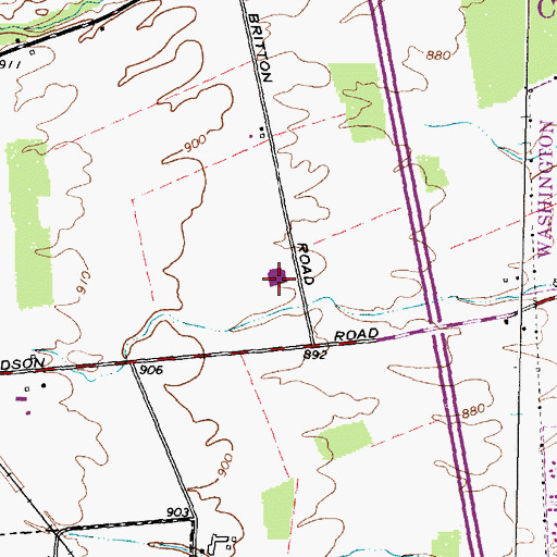Topographic Map of Britton Elementary School, OH