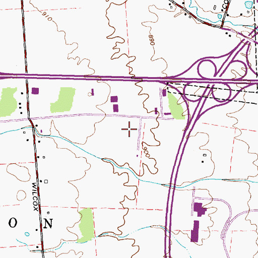 Topographic Map of Corporate Park of Dublin, OH
