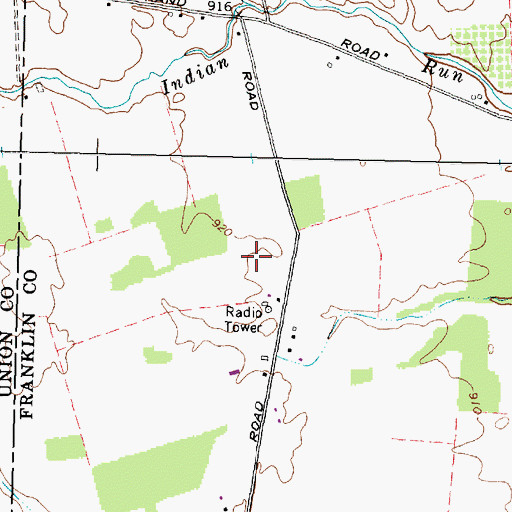 Topographic Map of Avery Park, OH