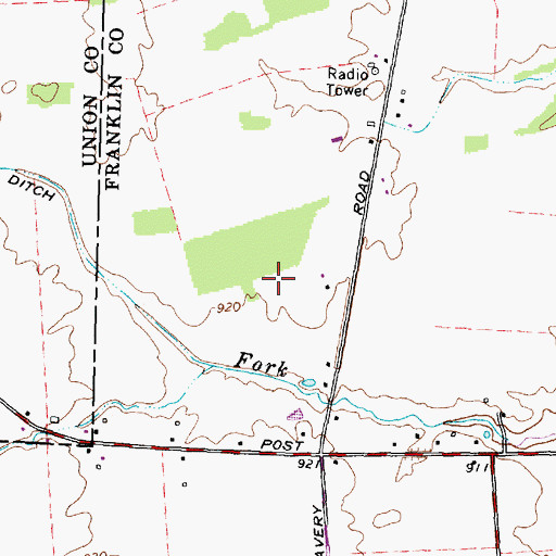 Topographic Map of Dublin Technical Center, OH