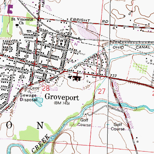 Topographic Map of Groveport-Madison Freshman High School, OH