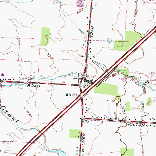 Topographic Map of Barbee School (historical), OH