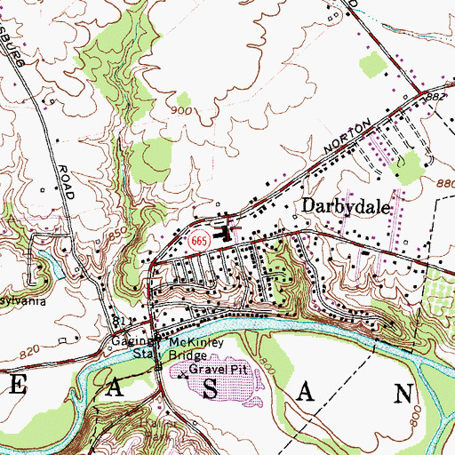 Topographic Map of Darbydale Elementary School, OH