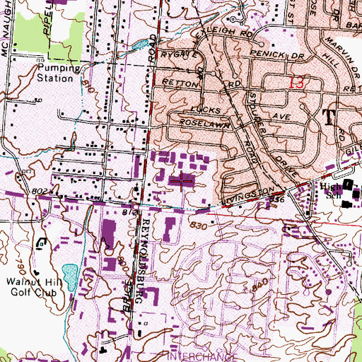 Topographic Map of Century City Shopping Center, OH