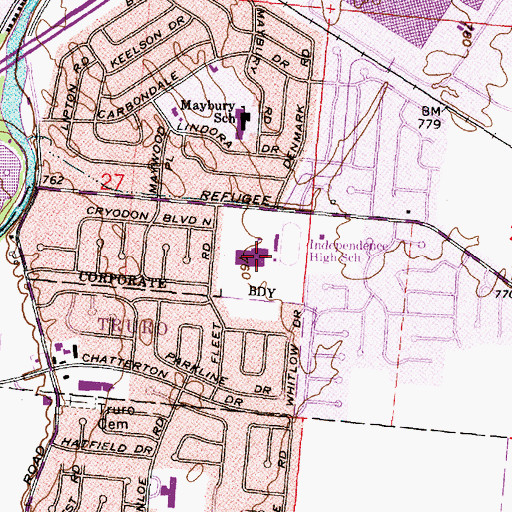 Topographic Map of Independence High School, OH