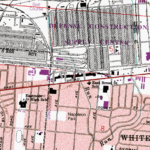 Topographic Map of Town and Country Shopping Center, OH