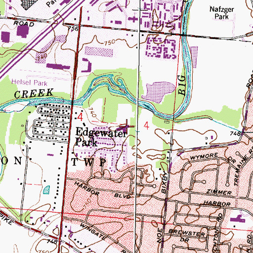 Topographic Map of Madison Elementary School, OH
