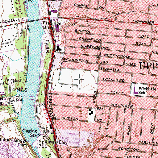 Topographic Map of Fancyburg Park, OH