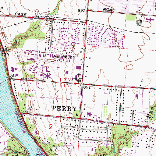Topographic Map of Hayden Run Plaza Shopping Center, OH