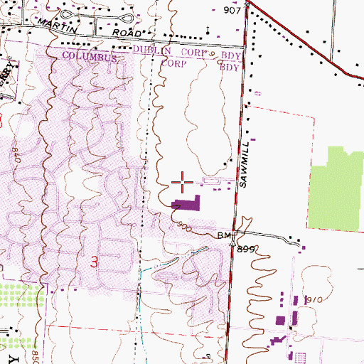 Topographic Map of Northwest Career Center, OH