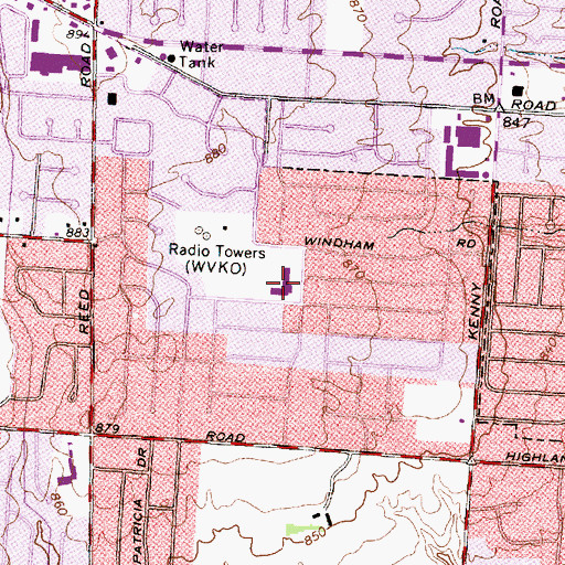 Topographic Map of Greensview Elementary School, OH