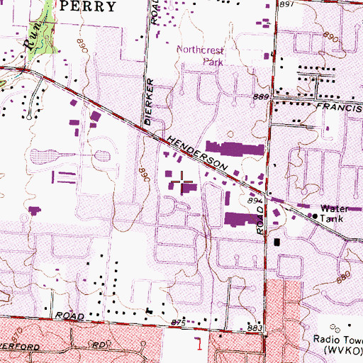 Topographic Map of Greentree Centre Shopping Center, OH