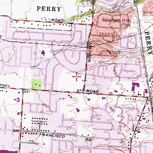 Topographic Map of Bethel Centre Shopping Center, OH