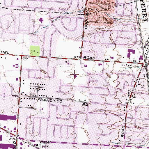 Topographic Map of Centennial High School, OH
