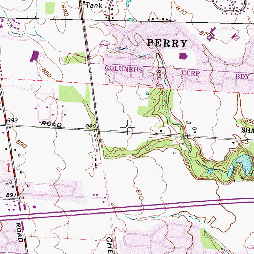 Topographic Map of Granby Elementary School, OH