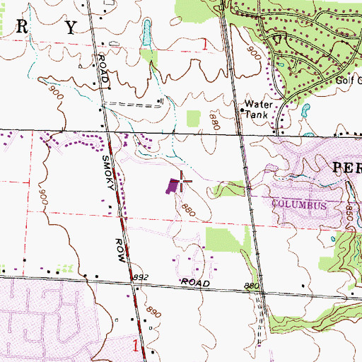 Topographic Map of Liberty Elementary School, OH