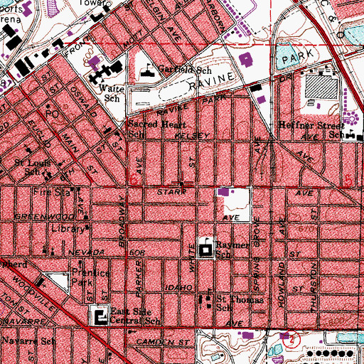 Topographic Map of Memorial United Church of Christ, OH
