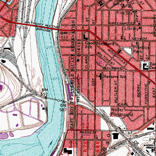 Topographic Map of Early Pentecostal Church, OH