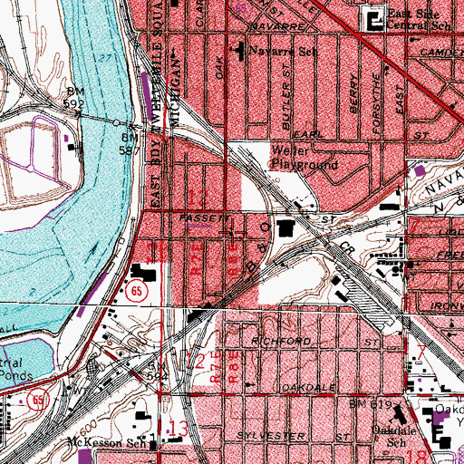 Topographic Map of Progressvie Baptist Church, OH