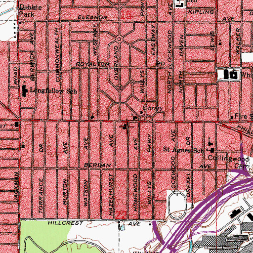 Topographic Map of Pilgrim United Church of Christ, OH