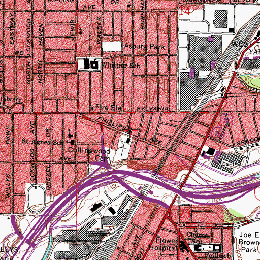 Topographic Map of Saint Pauls United Church of Christ, OH