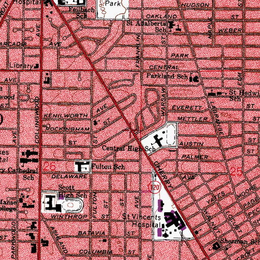 Topographic Map of Harmony Baptist Church, OH